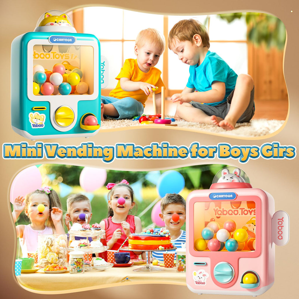Skirfy Vending Machine Kids Toys 10 Empty Eggs Mini Vending Machine Erasers Operated Gumball Prize Machine Maker Game Claws Machine Easter Game Sensory Toys Dolls Gifts（Blue）