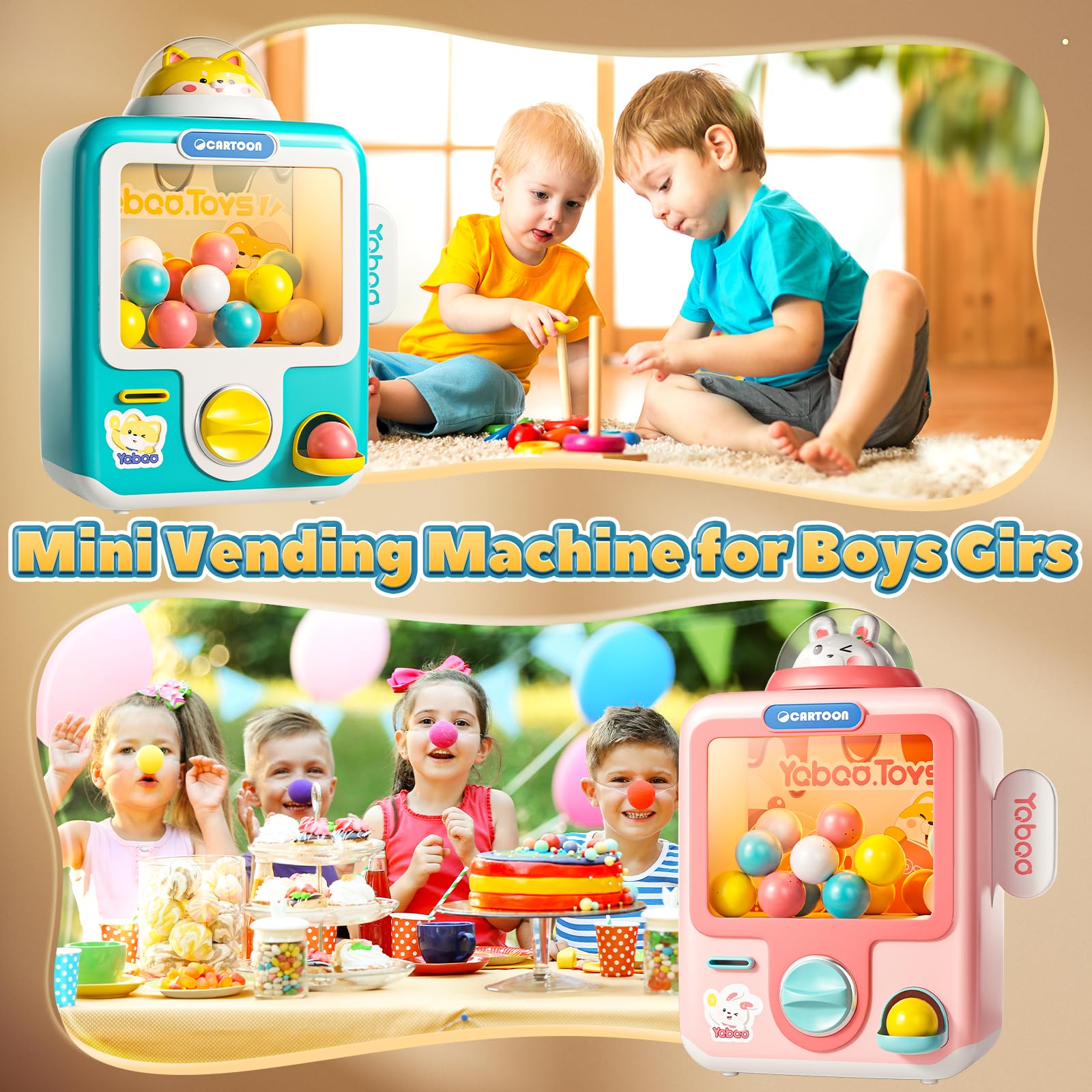 Skirfy Vending Machine Kids Toys 10 Empty Eggs Mini Vending Machine Erasers Operated Gumball Prize Machine Maker Game Claws Machine Easter Game Sensory Toys Dolls Gifts（Blue）