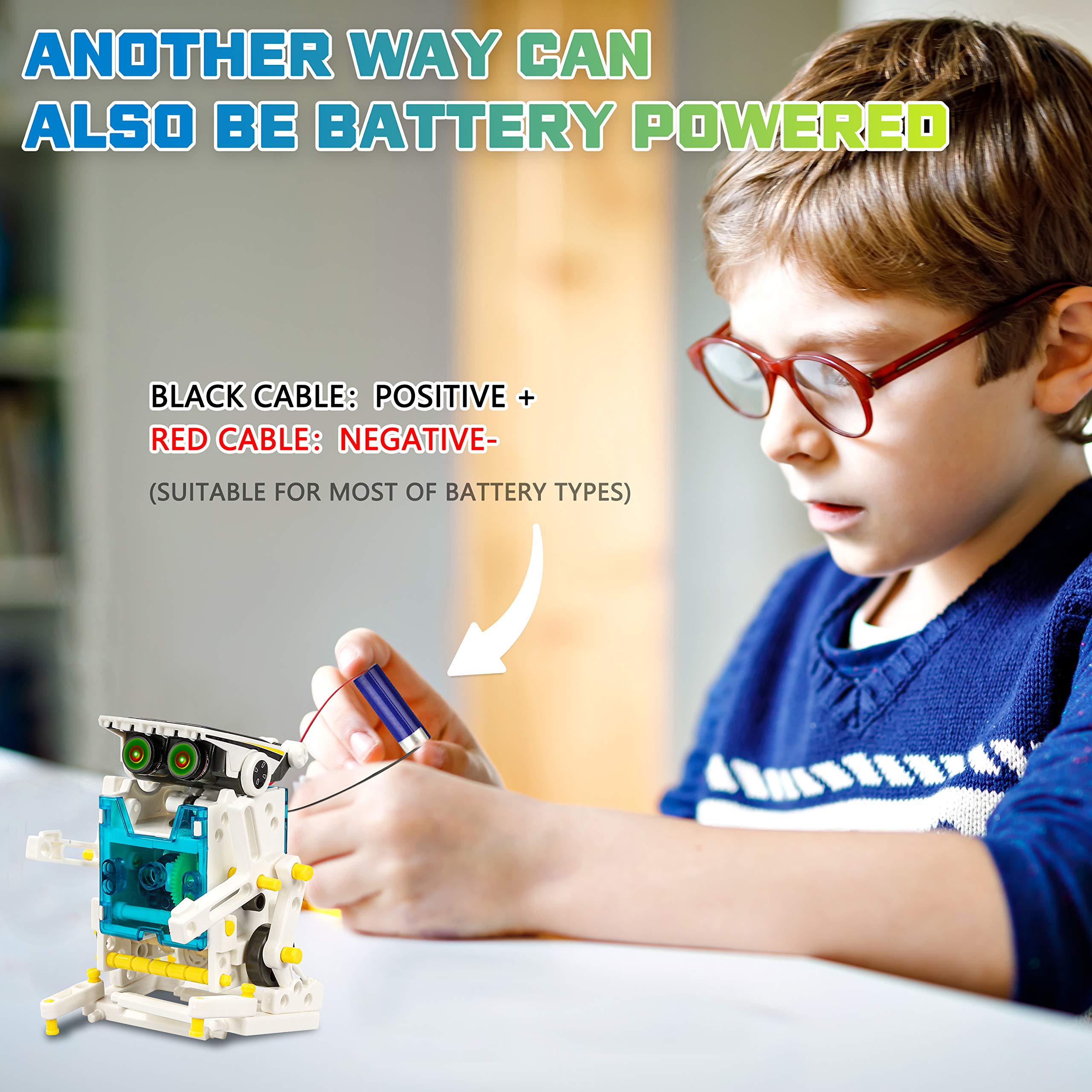 Bottleboom STEM 13-in-1 Education Solar Power Robots Toys for Boys Age 8-12, Educational Toy Science Kits for Kids Experiment Robotics Set Birthday Gifts for 8 9 10 11 12 Years Old