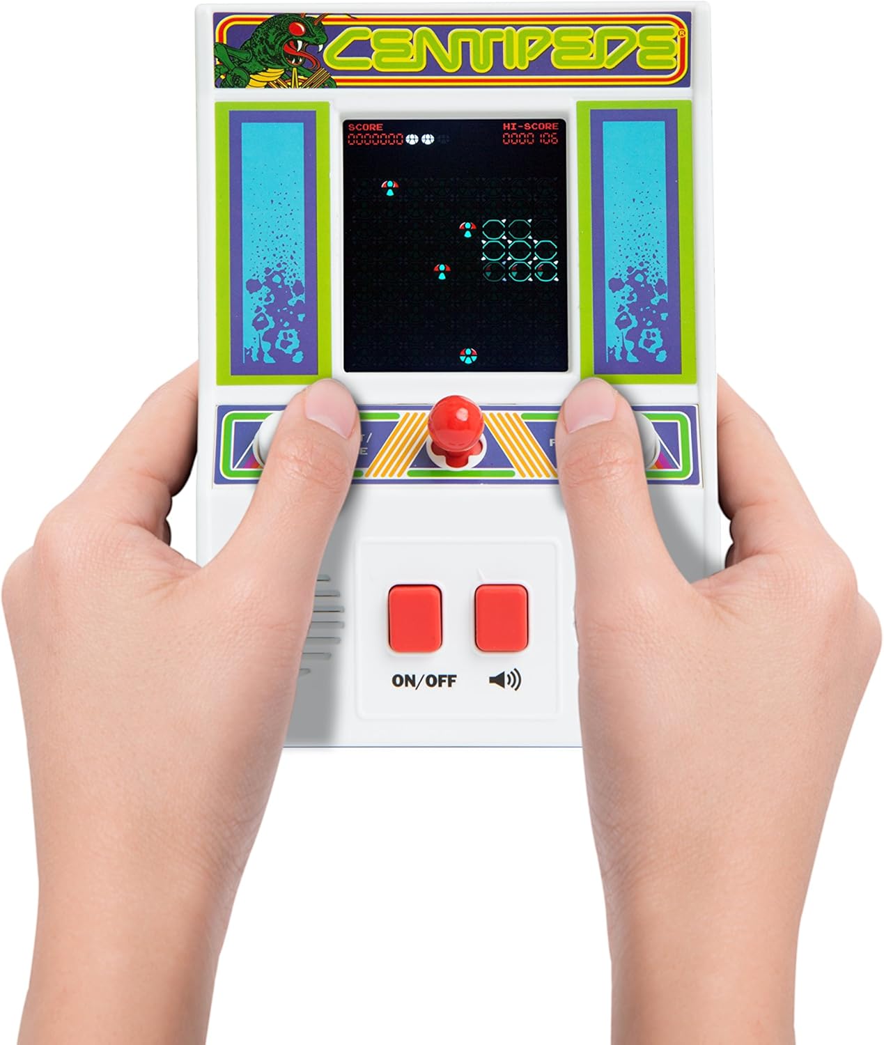 Basic Fun Arcade Classics - Centipede Retro Handheld Arcade Game, White, One Size