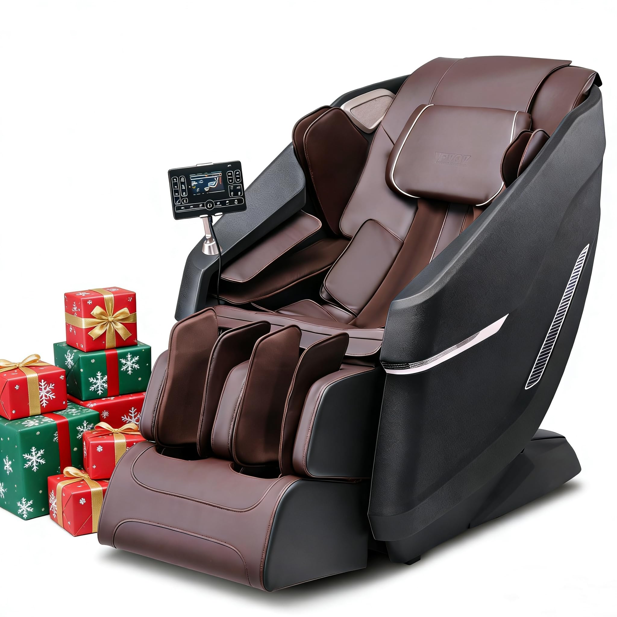 VEVOR Massage Chair - Full Body Zero Gravity Recliner with Multi Auto Modes, 3D Shiatsu, Heating, Bluetooth Speaker, Airbag, Foot Roller, and Touch Screen