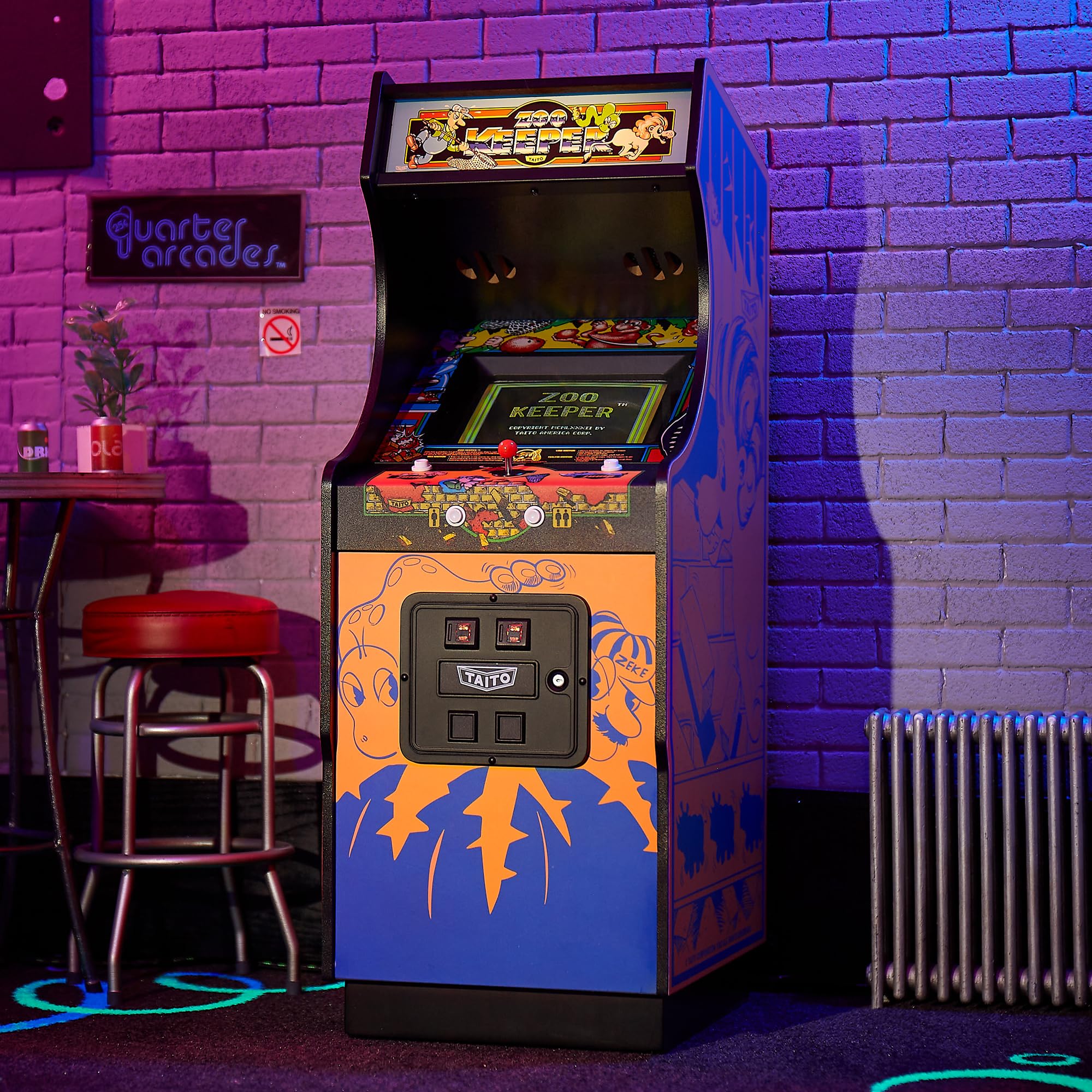 Numskull Quarter Arcades Teenage Mutant Ninja Turtles Collector's Edition Mini Arcade - 1/4 Scale Authentic Wooden Replica, Original ROM, Rechargeable Battery & 3W Speakers for Retro Enthusiasts