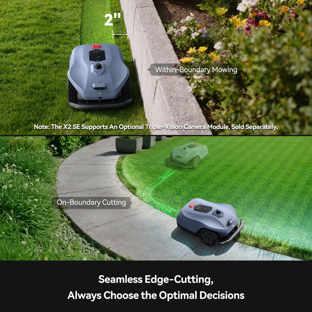Neomow X SE 3D LiDAR Slam Mapping Robot Lawn Mower Perimeter Wireless for 3/4 Acres AI Vision Obstacle Avoidance with 4G, No RTK Antenna Required, App Control, GPS, IPX5, Anti-Theft, Queit