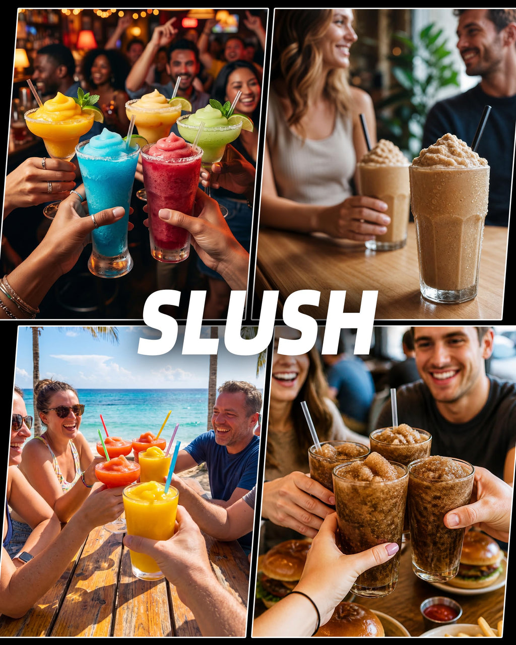 Commercial Slushy Machine 8Gal/30L, Margarita Slushie Smoothie Frozen Drink Maker,5-in-1,Wine Daiquiri Frapper Dispenser for Restaurants, Bars,Cafe and Home Party