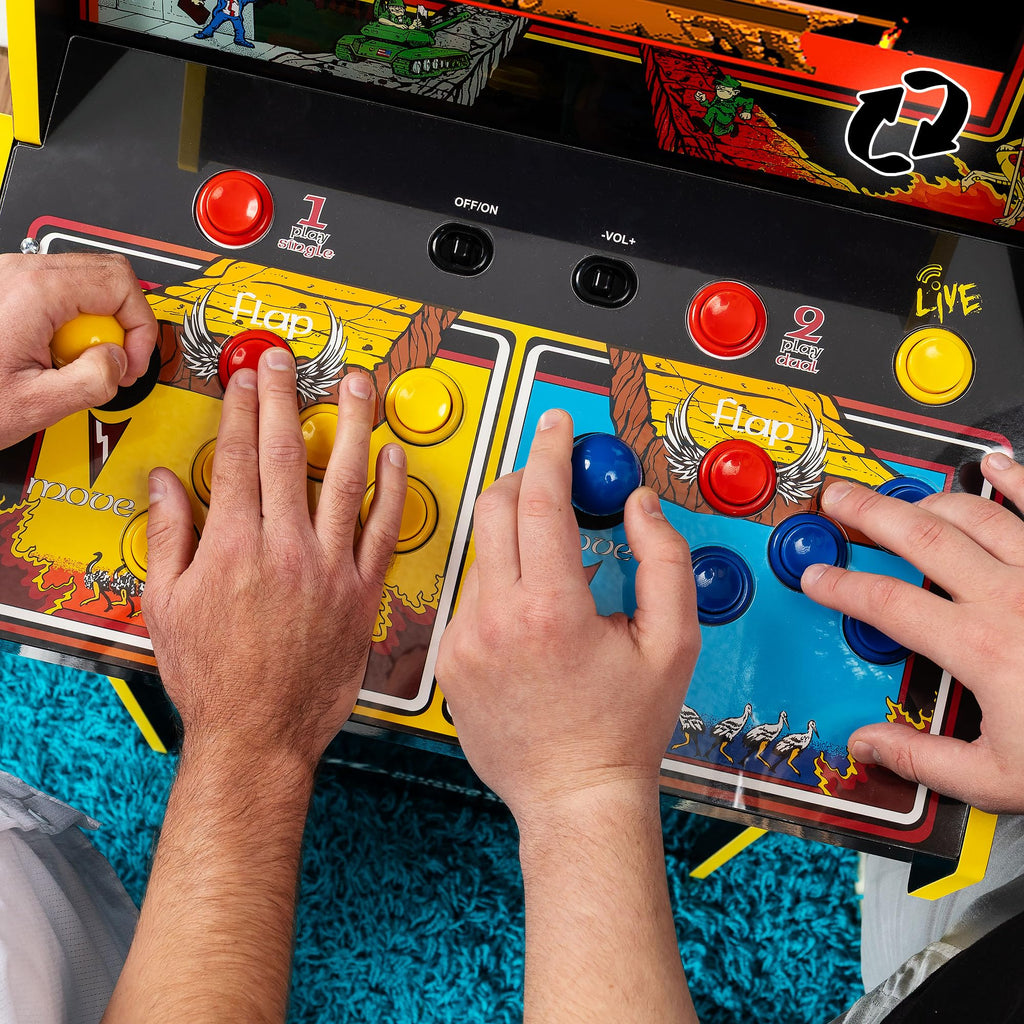 ARCADE1UP Rampage/Joust Deluxe Arcade Machine, Includes 14 Classic Midway Games with WiFi Leaderboards, Light-Up Marquee & Redesigned Cabinet
