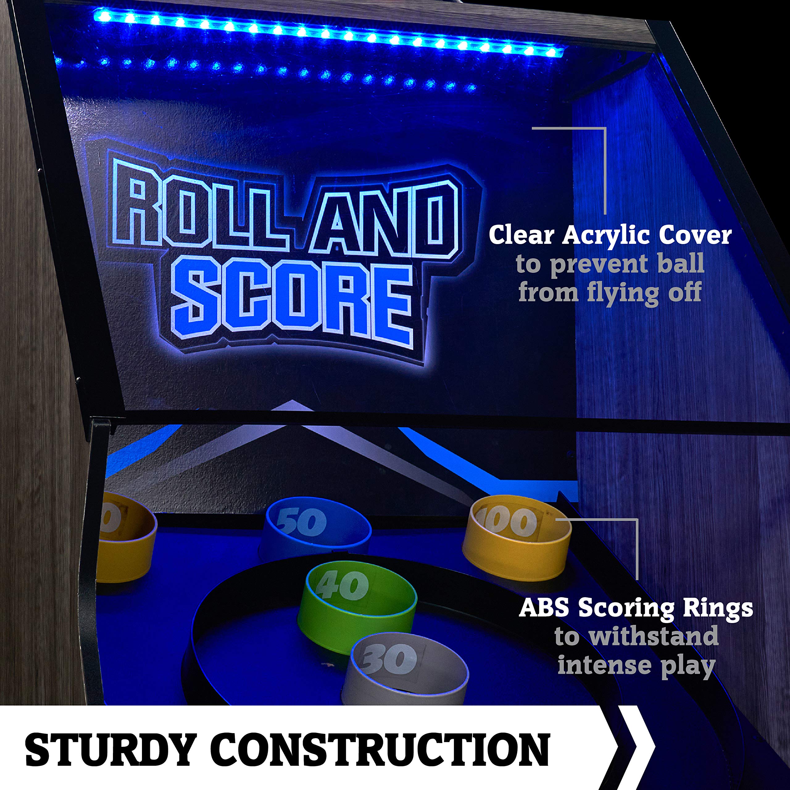 Hall of Games Roll & Score Multiple Styles Arcade Game Collection, Durable & Stylish Designs with Game Balls, Perfect for Family Game Rooms