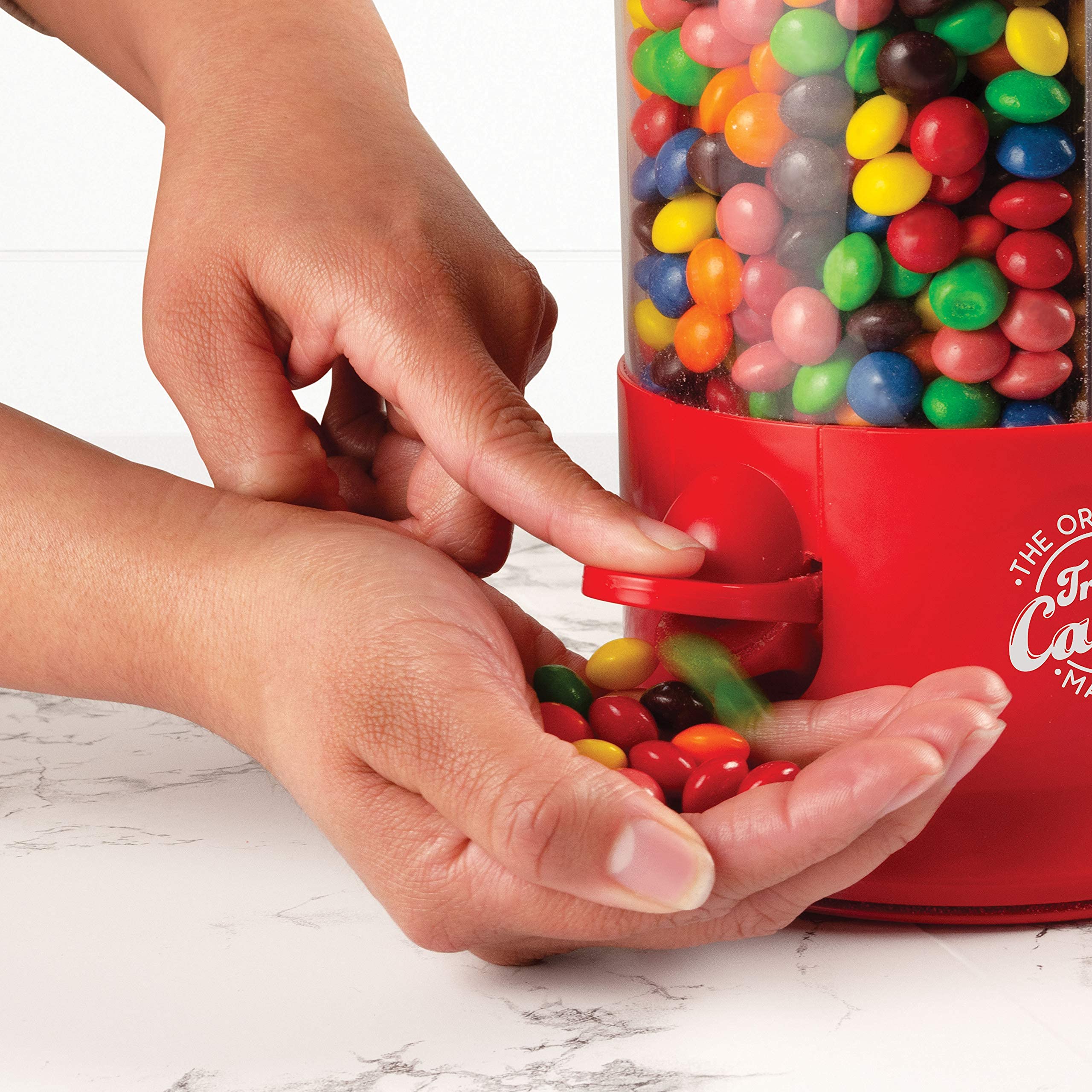 Handy Gourmet Original Triple Candy Machine-Fun Candy & Nut Dispenser-New & Improved (Pearl White), Standard (JB8450PWHI)