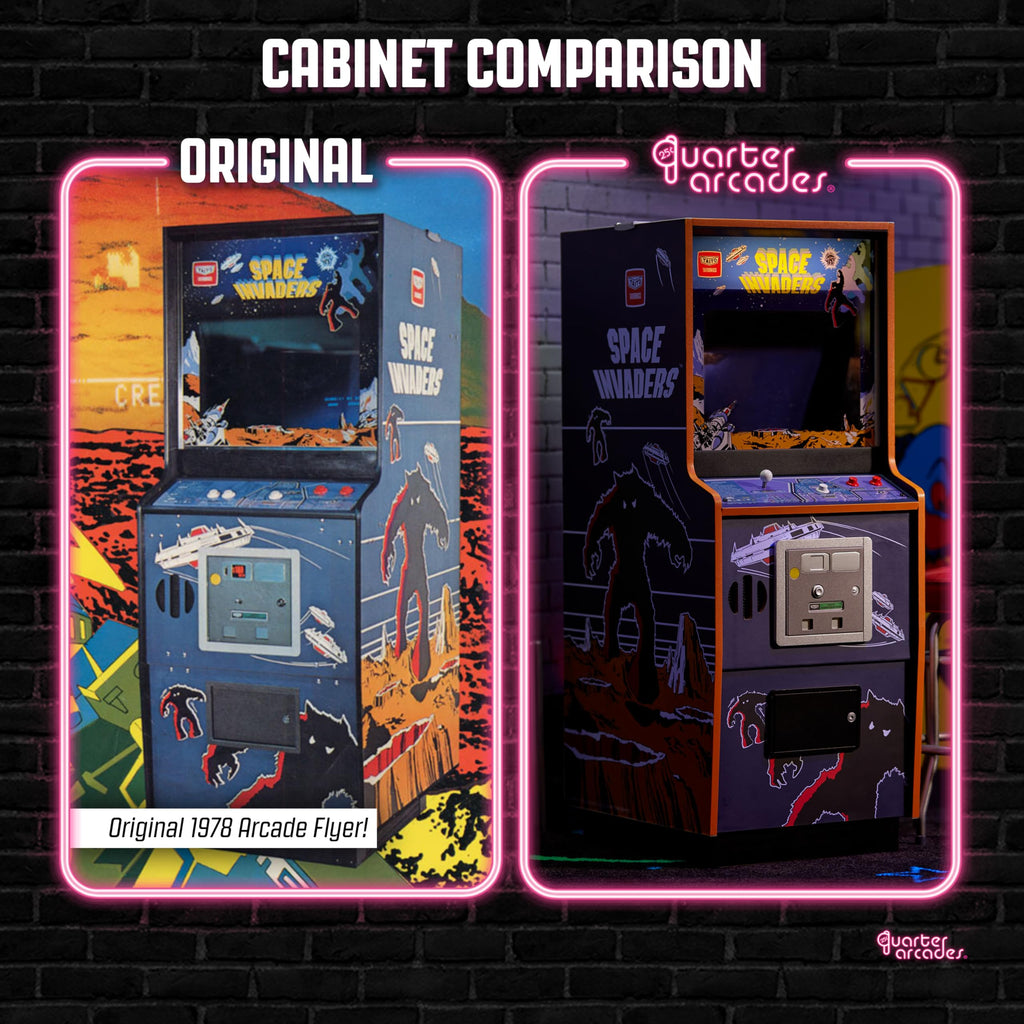 Numskull Quarter Arcades Teenage Mutant Ninja Turtles Collector's Edition Mini Arcade - 1/4 Scale Authentic Wooden Replica, Original ROM, Rechargeable Battery & 3W Speakers for Retro Enthusiasts