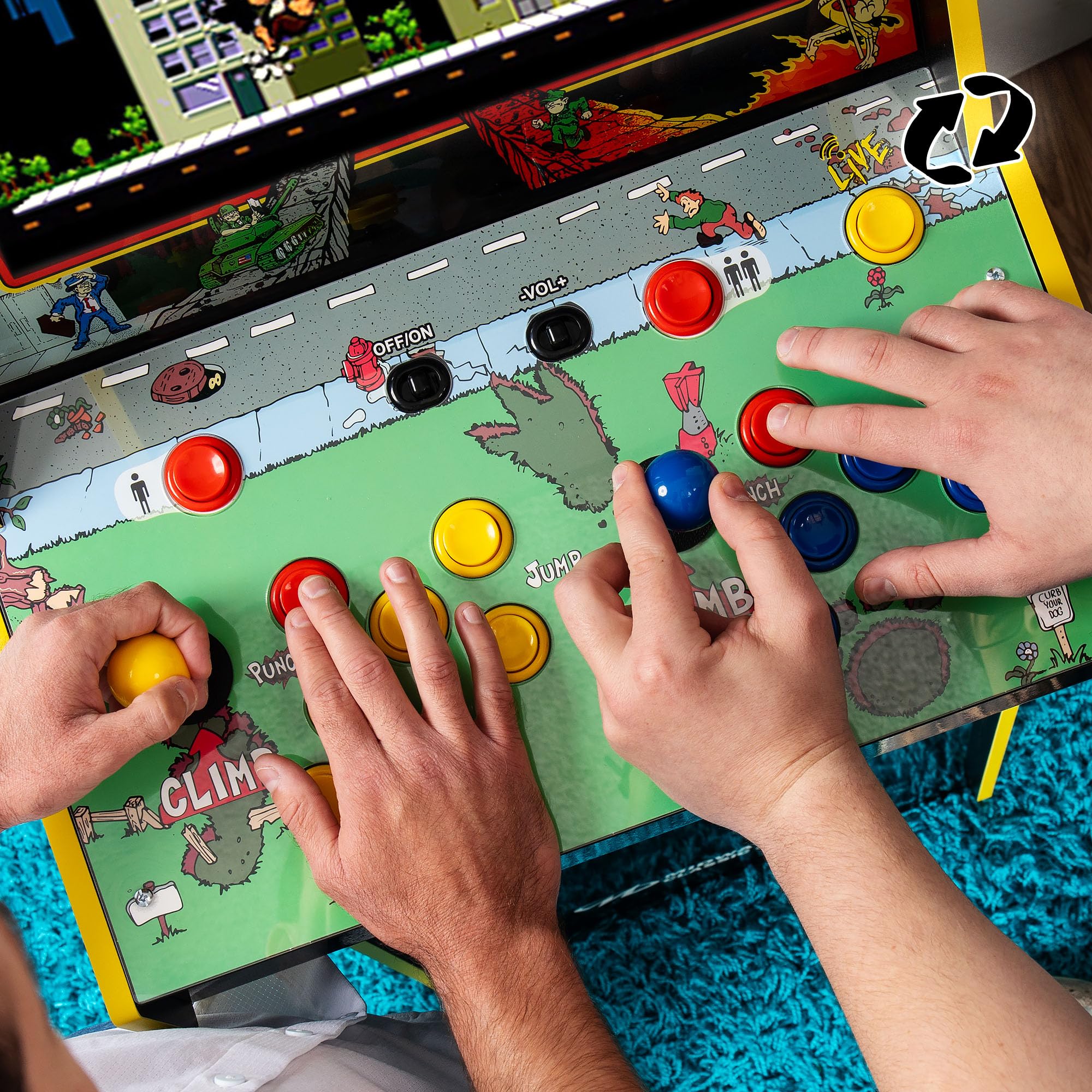ARCADE1UP Rampage/Joust Deluxe Arcade Machine, Includes 14 Classic Midway Games with WiFi Leaderboards, Light-Up Marquee & Redesigned Cabinet