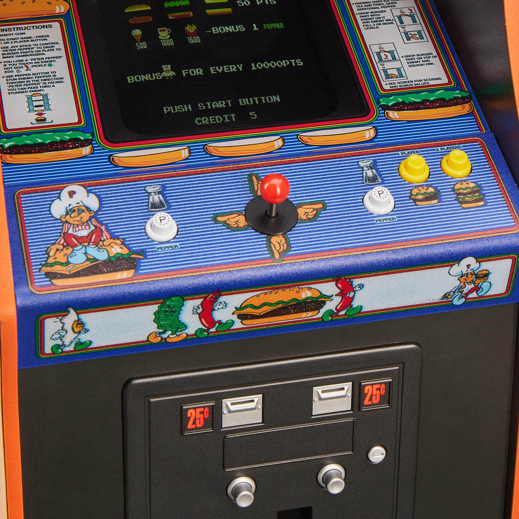 Numskull Quarter Arcades Teenage Mutant Ninja Turtles Collector's Edition Mini Arcade - 1/4 Scale Authentic Wooden Replica, Original ROM, Rechargeable Battery & 3W Speakers for Retro Enthusiasts