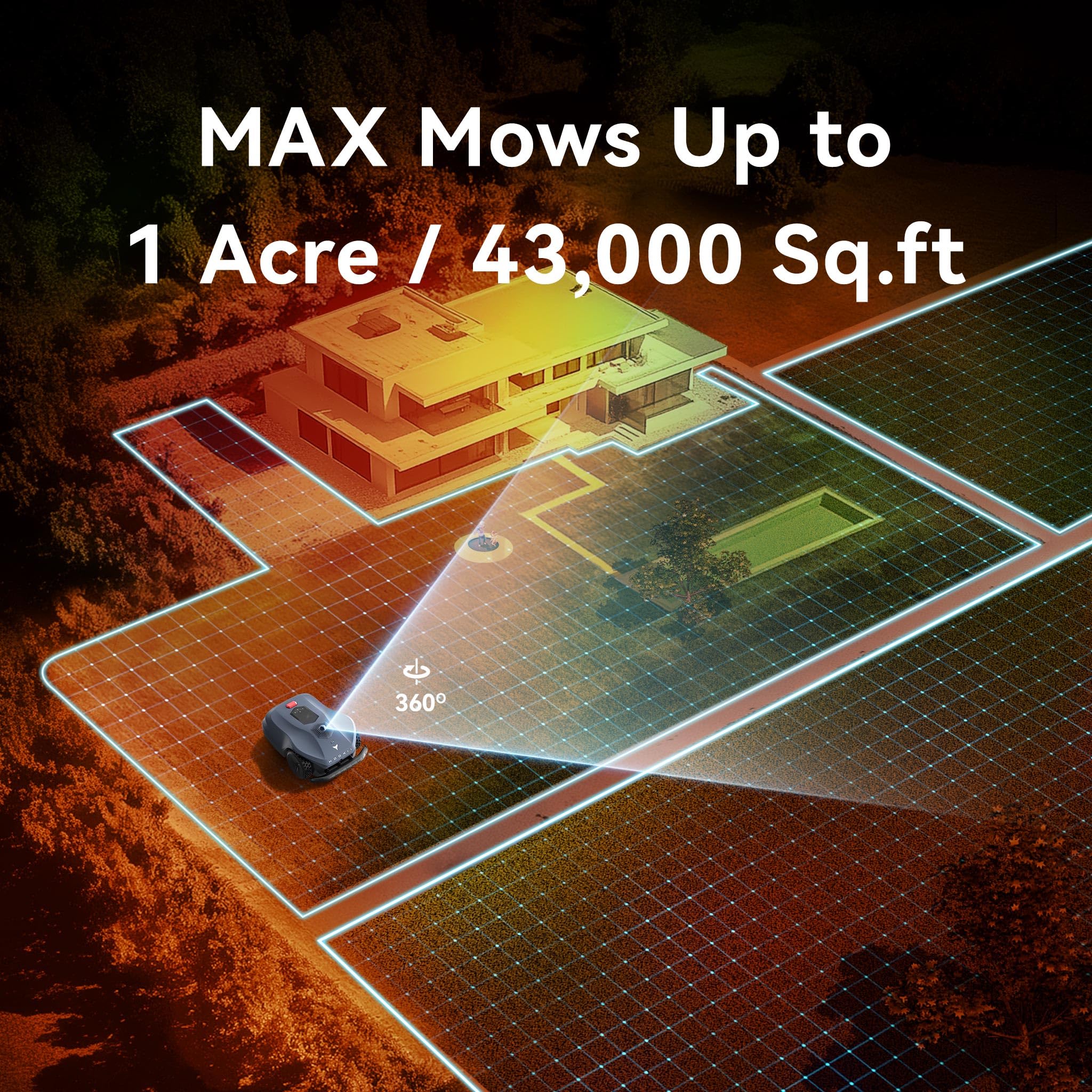 Neomow X SE 3D LiDAR Slam Mapping Robot Lawn Mower Perimeter Wireless for 3/4 Acres AI Vision Obstacle Avoidance with 4G, No RTK Antenna Required, App Control, GPS, IPX5, Anti-Theft, Queit