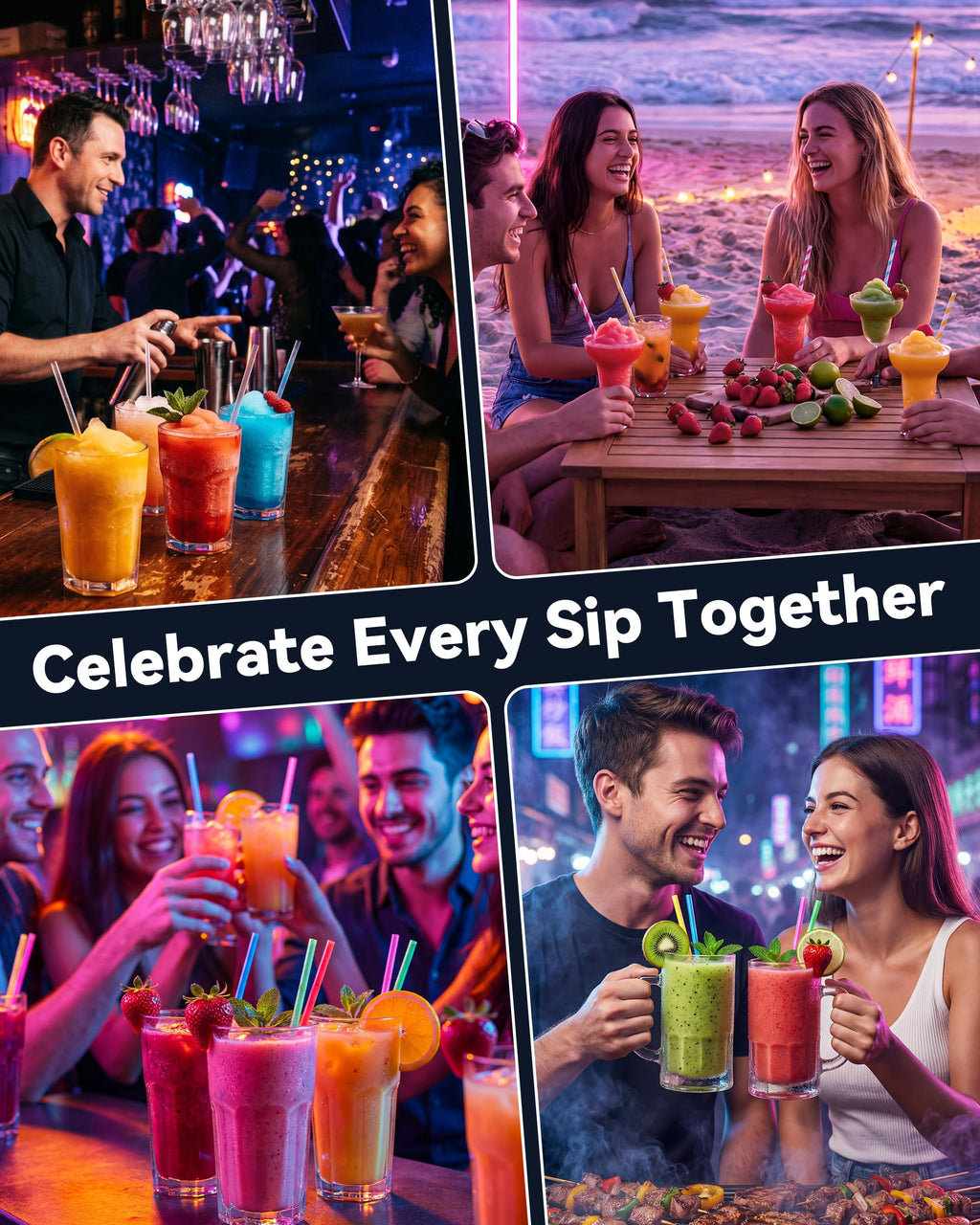 8L/2.1Gal Slushie Machine for Commercial & Home Use, Frozen Drink Maker for Slushy,Margaritas,Frappés,Milkshake and More