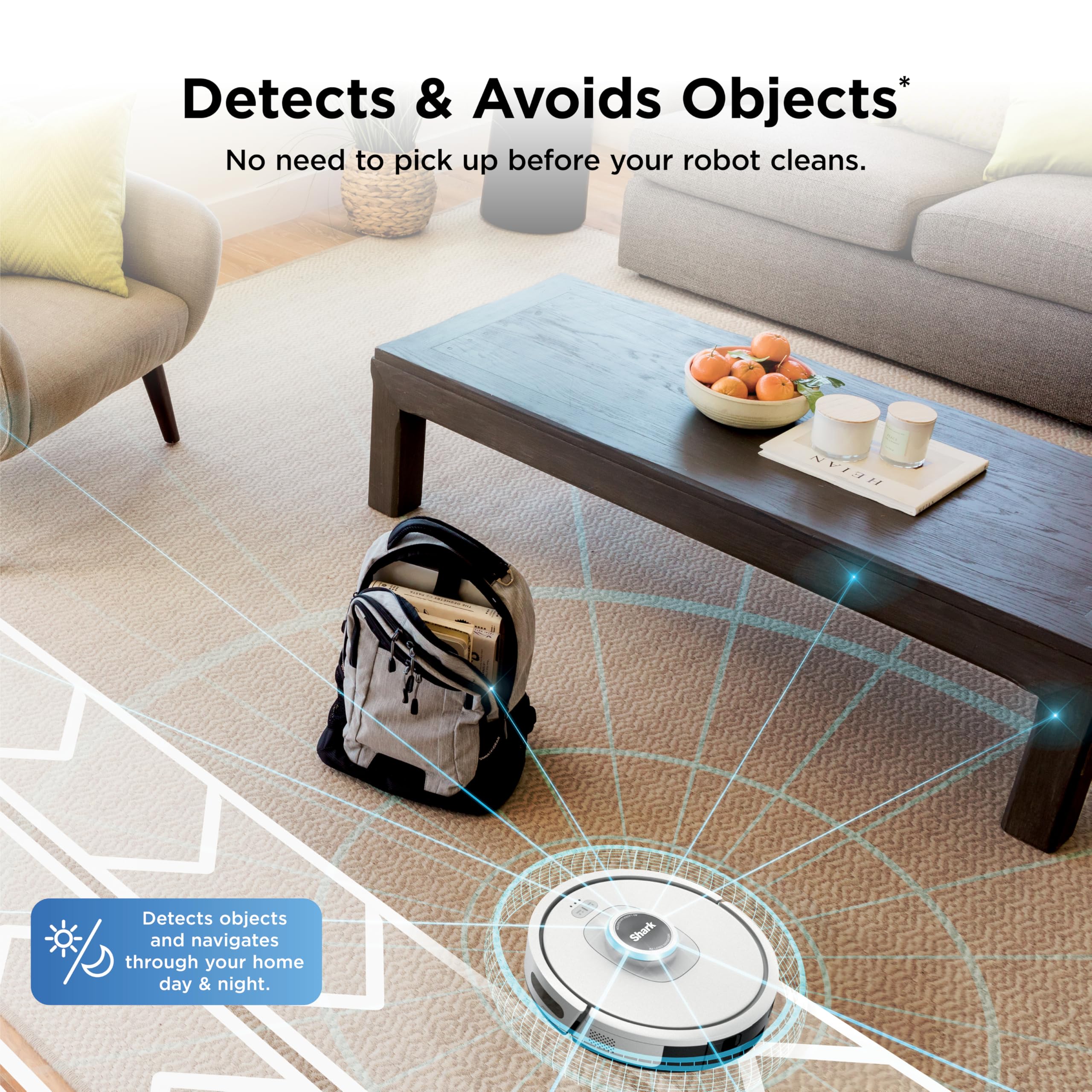 Shark Matrix Clean | Robot Vacuum Cleaner with Powerful Suction for Pet Hair, Rugs, Carpets & Hard Floors | Self-Empty Base | 60-Day Capacity | Voice Control | LiDAR Navigation | Cool Grey | AV2511AE