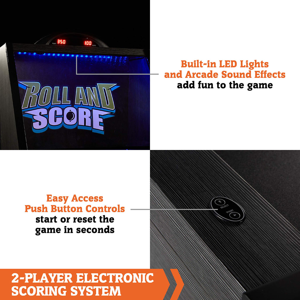 Hall of Games Roll & Score Multiple Styles Arcade Game Collection, Durable & Stylish Designs with Game Balls, Perfect for Family Game Rooms