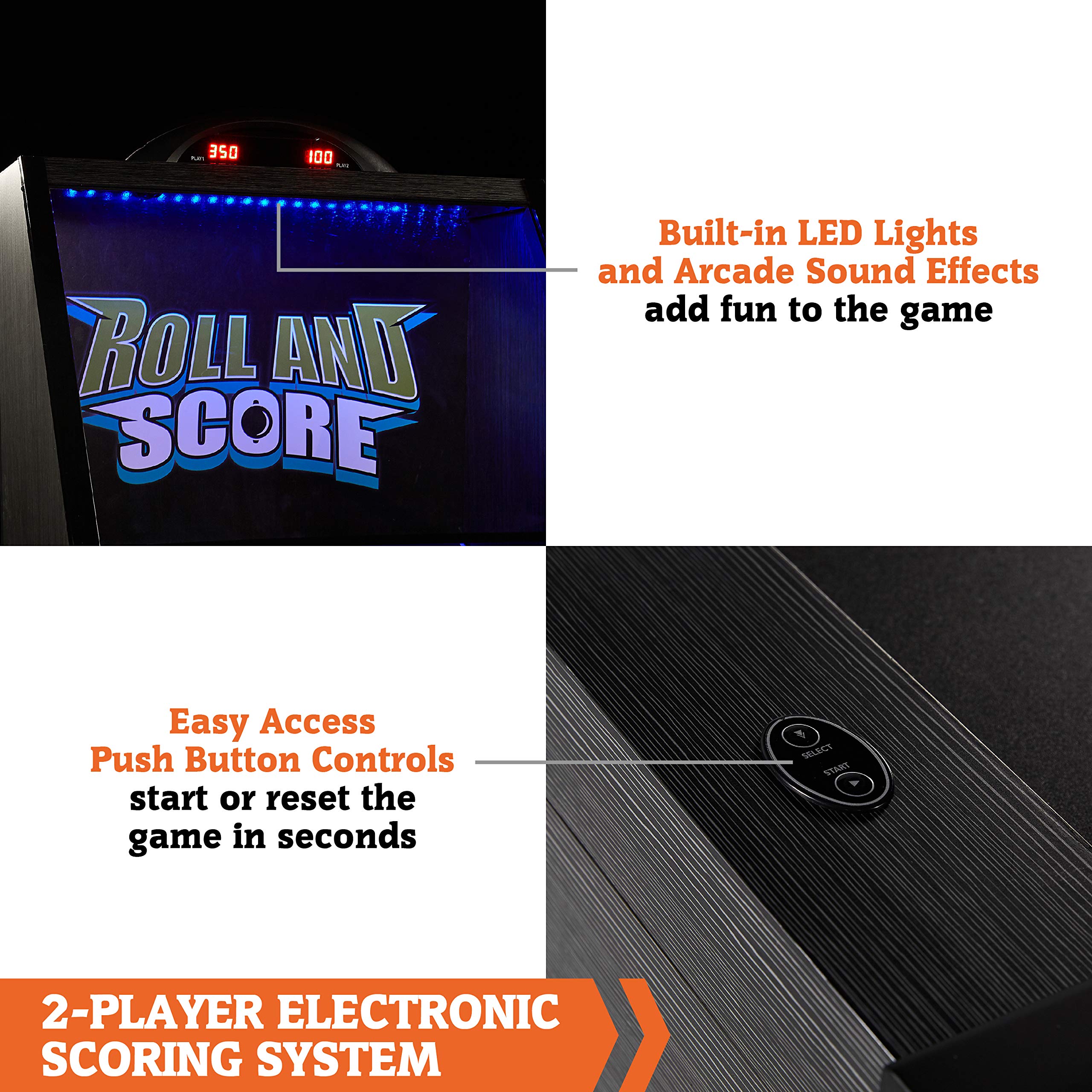 Hall of Games Roll & Score Multiple Styles Arcade Game Collection, Durable & Stylish Designs with Game Balls, Perfect for Family Game Rooms