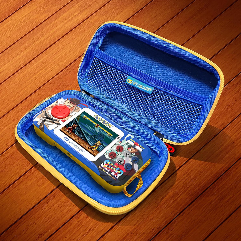 My Arcade Street Fighter II Pocket Player Bundle: 2 Classic Games,Officially Licensed, Portable Gaming Console,Travel Case, Screen Protector Included