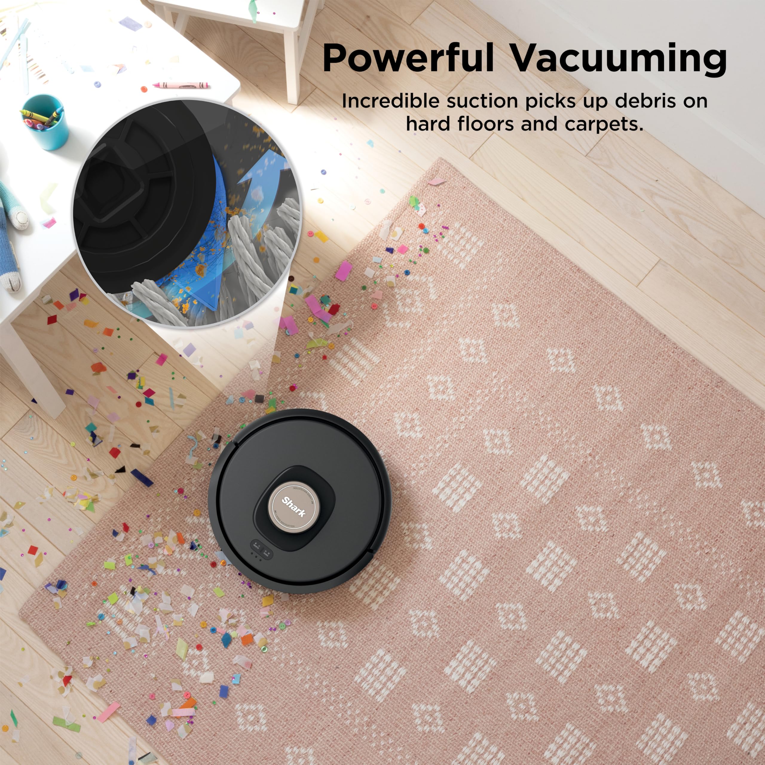 Shark Matrix Clean | Robot Vacuum Cleaner with Powerful Suction for Pet Hair, Rugs, Carpets & Hard Floors | Self-Empty Base | 60-Day Capacity | Voice Control | LiDAR Navigation | Cool Grey | AV2511AE