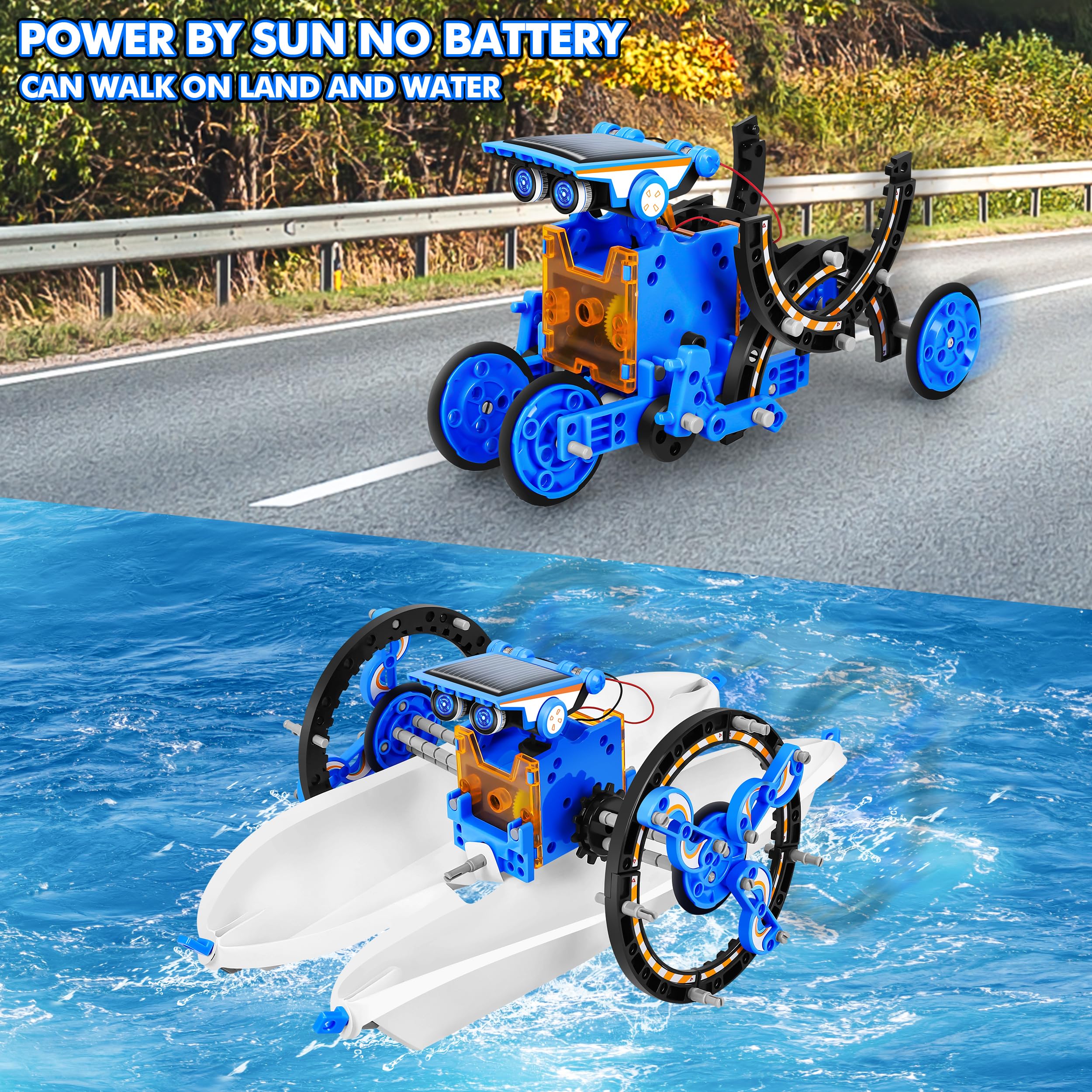 Bottleboom STEM 13-in-1 Education Solar Power Robots Toys for Boys Age 8-12, Educational Toy Science Kits for Kids Experiment Robotics Set Birthday Gifts for 8 9 10 11 12 Years Old