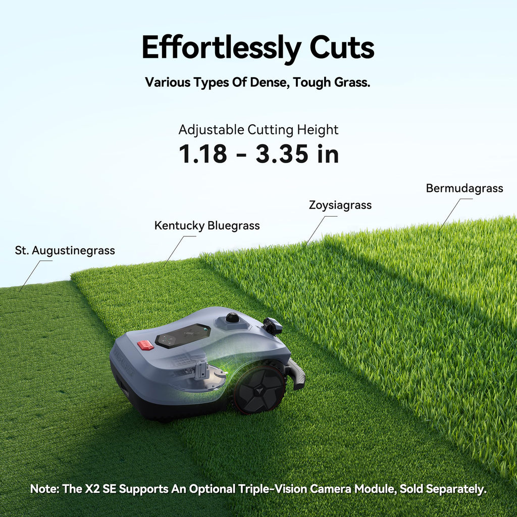 Neomow X SE 3D LiDAR Slam Mapping Robot Lawn Mower Perimeter Wireless for 3/4 Acres AI Vision Obstacle Avoidance with 4G, No RTK Antenna Required, App Control, GPS, IPX5, Anti-Theft, Queit