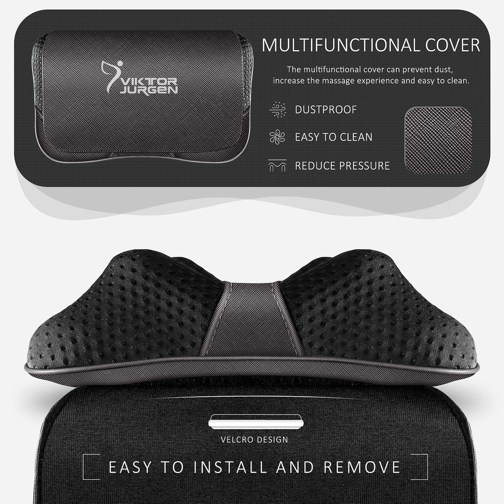 VIKTOR JURGEN Fathers Day Dad Gifts, Shiatsu Back Massager with Heat – Deep Tissue Massage for Neck, Shoulder, Back Pain Relief, Electric Kneading 3D Massage Pillow Gifts for Men Women Mom, Christmas