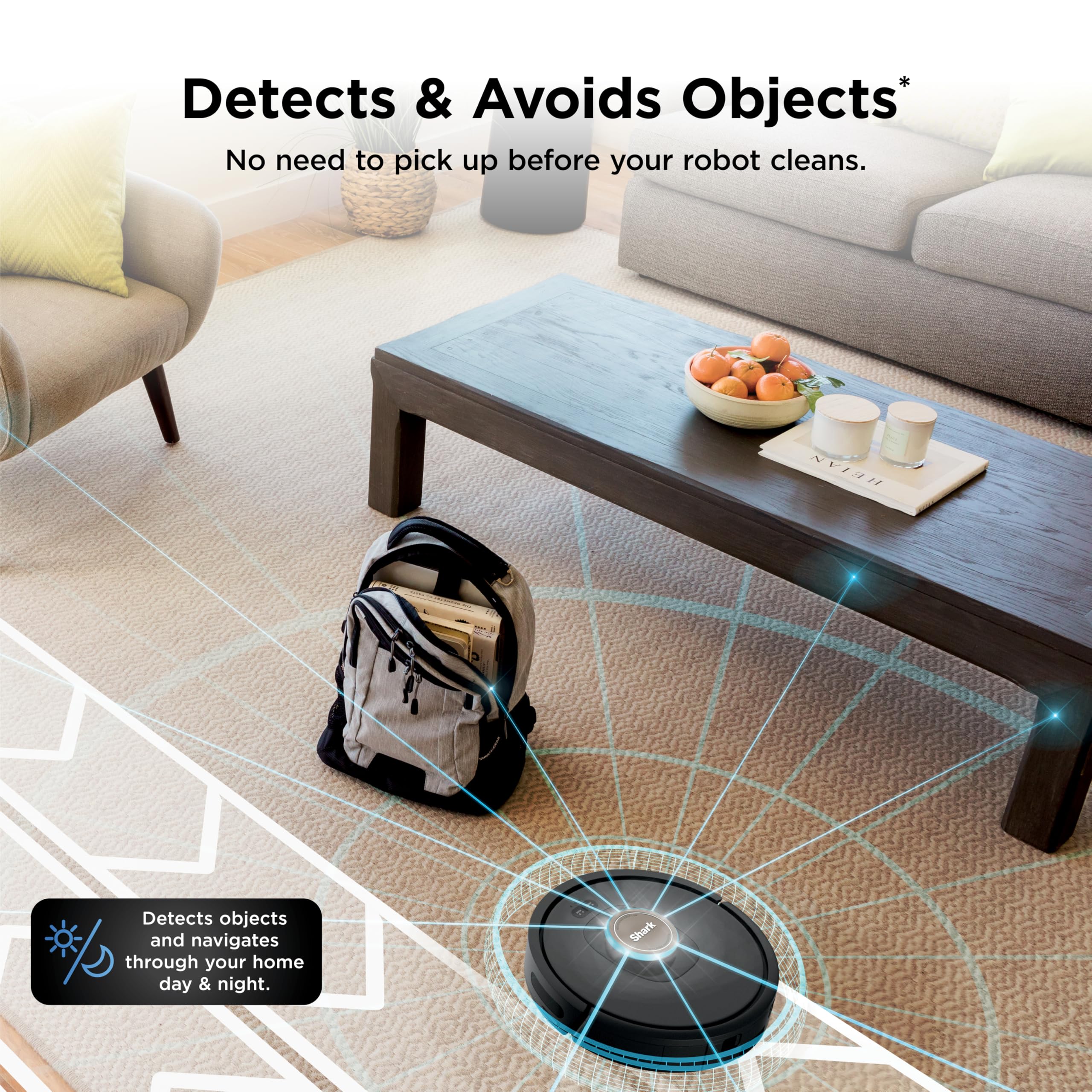 Shark Matrix Clean | Robot Vacuum Cleaner with Powerful Suction for Pet Hair, Rugs, Carpets & Hard Floors | Self-Empty Base | 60-Day Capacity | Voice Control | LiDAR Navigation | Cool Grey | AV2511AE