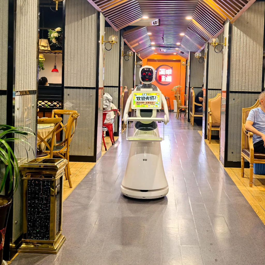 Commercial Restaurant Delivery Robot, Autonomous Food Delivery Robot with AI Voice Interaction, Navigation, Smart Restaurant Service Robots for Hotel Cafe Food Court Hospitality Business