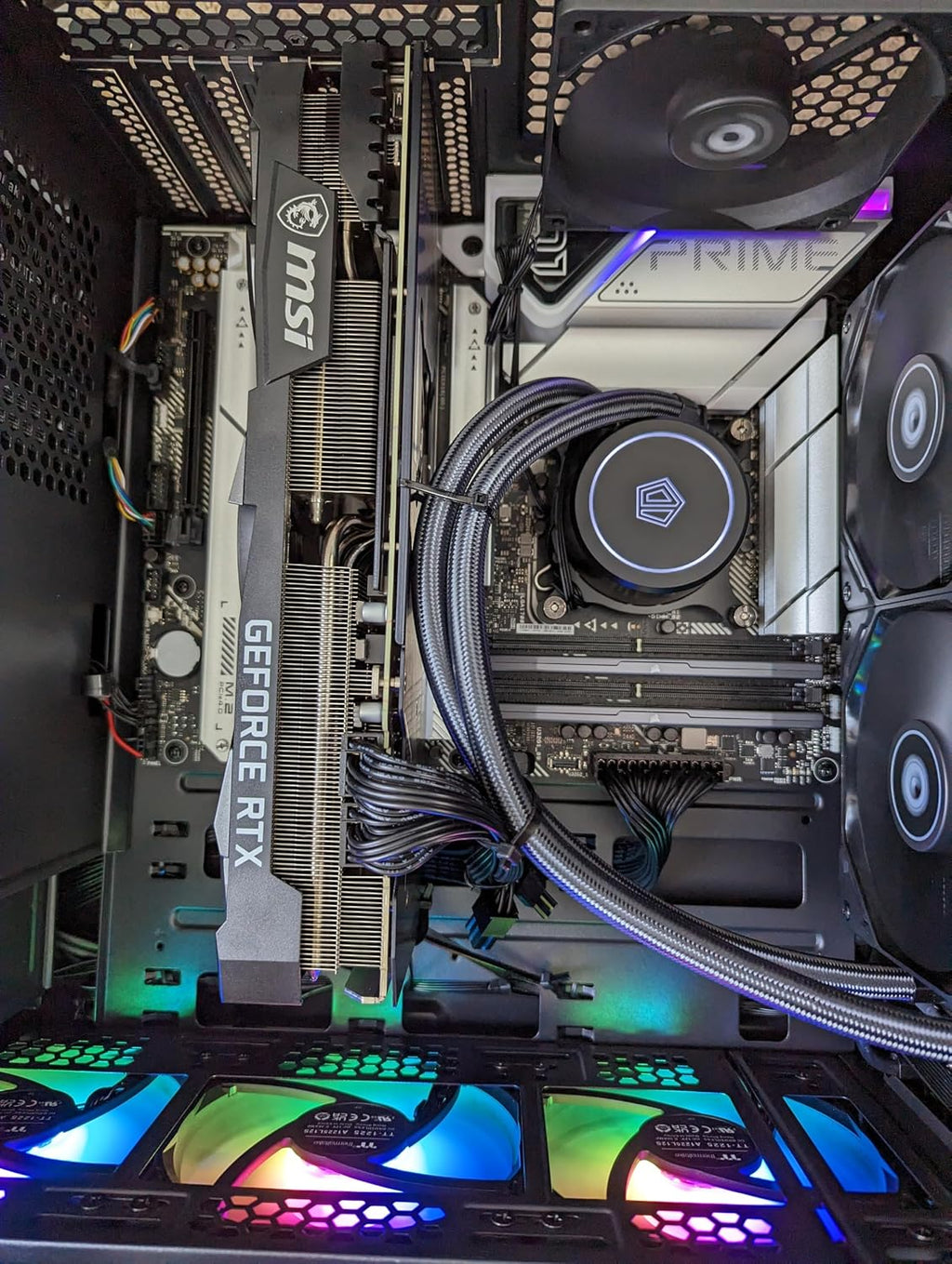 Centaurus Warrior 2 Gaming Desktop, Intel i9-14900K 24-Core, GeForce RTX 5070, 2TB NVMe SSD, 32GB DDR5 RAM, Windows 11 PRO, WiFi, Liquid Cooler. Fast VR Ready 4K Computer PC for Games, Video