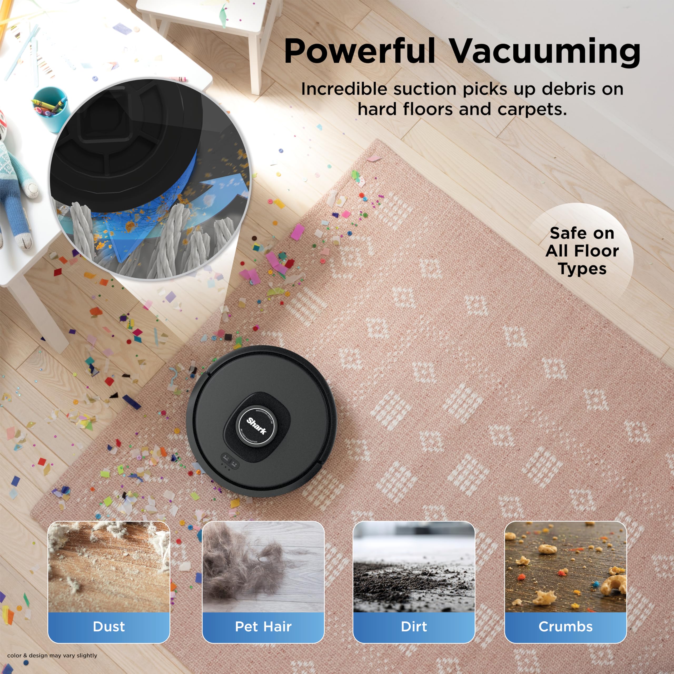 Shark Matrix Clean | Robot Vacuum Cleaner with Powerful Suction for Pet Hair, Rugs, Carpets & Hard Floors | Self-Empty Base | 60-Day Capacity | Voice Control | LiDAR Navigation | Cool Grey | AV2511AE