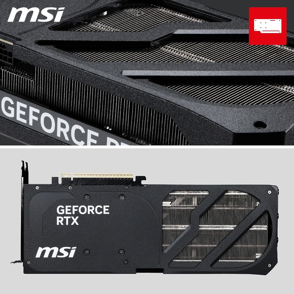 MSI GeForce RTX 5070 Ti 16G Shadow 3X OC — 16GB GDDR7 (28Gbps/256-bit), PCIe 5, Boost: 2482MHz, HDMI 2.1b, DisplayPort 2.1b