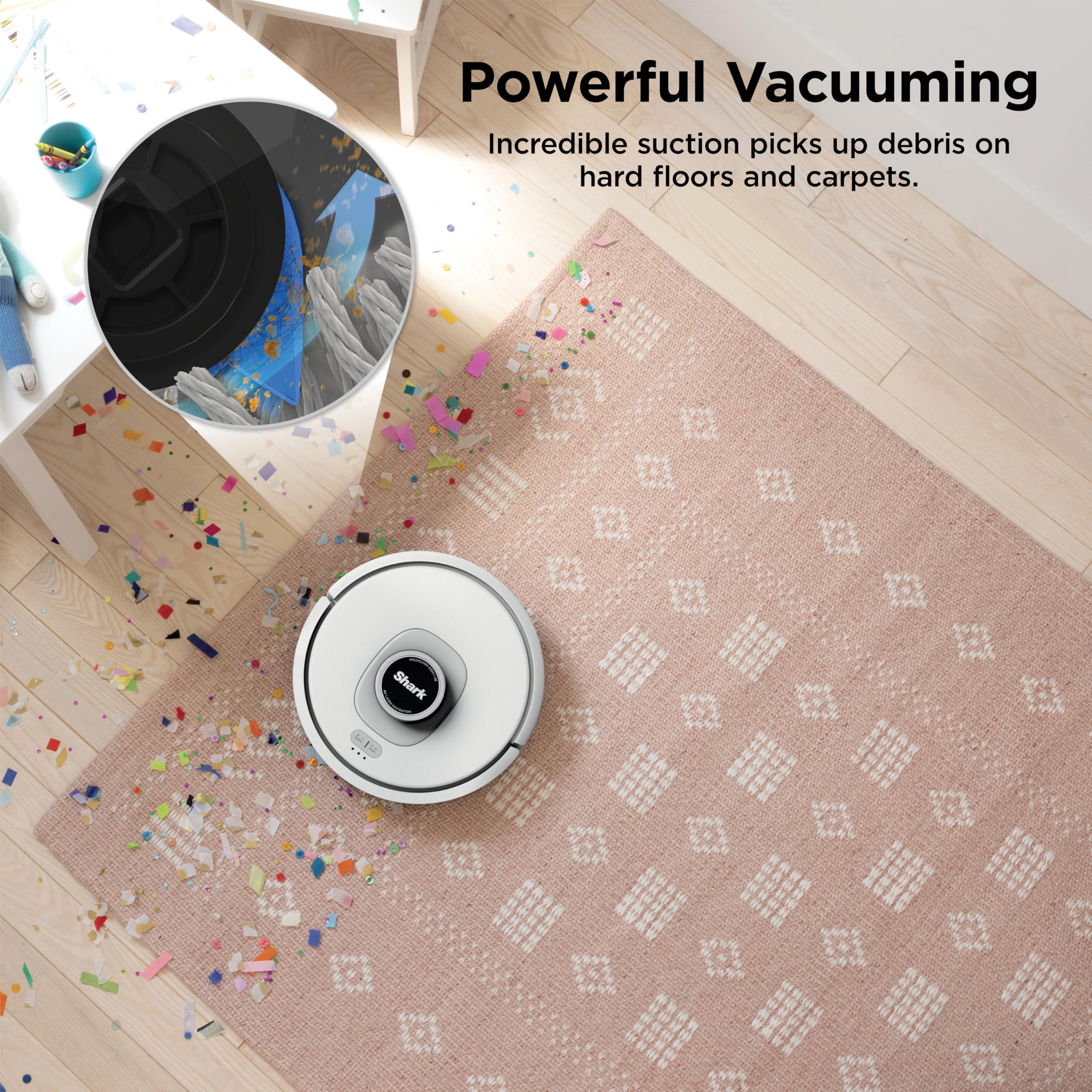 Shark Matrix Clean | Robot Vacuum Cleaner with Powerful Suction for Pet Hair, Rugs, Carpets & Hard Floors | Self-Empty Base | 60-Day Capacity | Voice Control | LiDAR Navigation | Cool Grey | AV2511AE