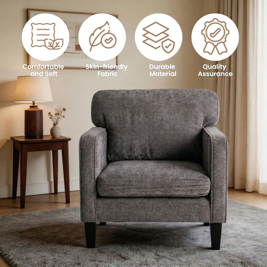 Simple Deluxe Massage Recliner Chair - Adjustable PU Leather Recliner, Luxe Reading Chair & Sofa Chair for Living Room Chairs or Bedroom Chair, Small Recliner for Home Theater, Black