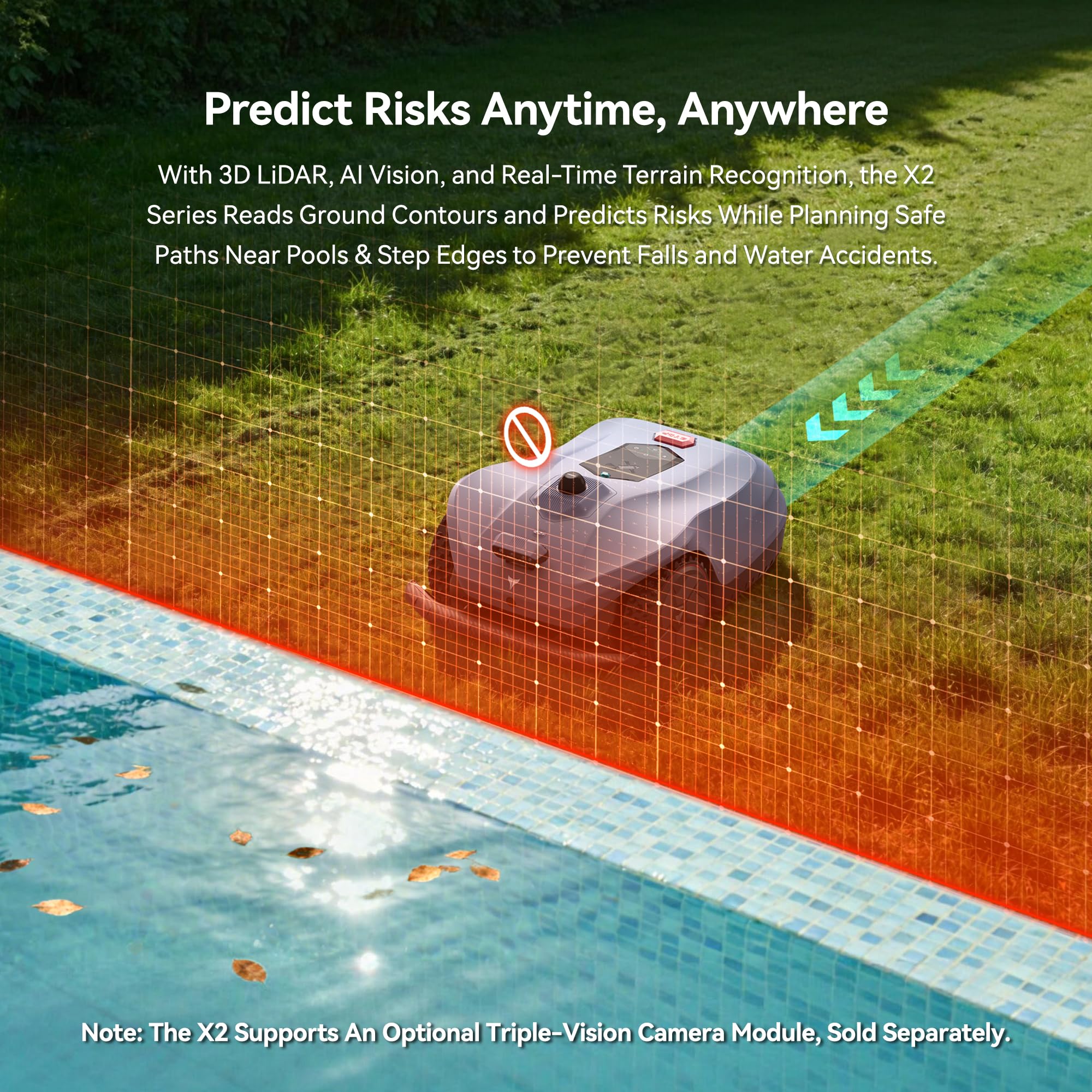 Neomow X SE 3D LiDAR Slam Mapping Robot Lawn Mower Perimeter Wireless for 3/4 Acres AI Vision Obstacle Avoidance with 4G, No RTK Antenna Required, App Control, GPS, IPX5, Anti-Theft, Queit