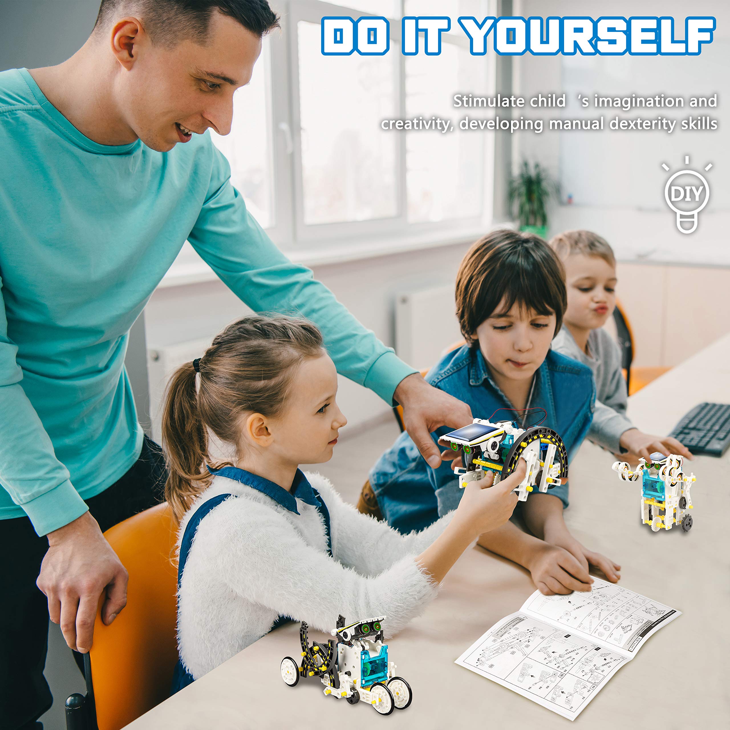 Bottleboom STEM 13-in-1 Education Solar Power Robots Toys for Boys Age 8-12, Educational Toy Science Kits for Kids Experiment Robotics Set Birthday Gifts for 8 9 10 11 12 Years Old