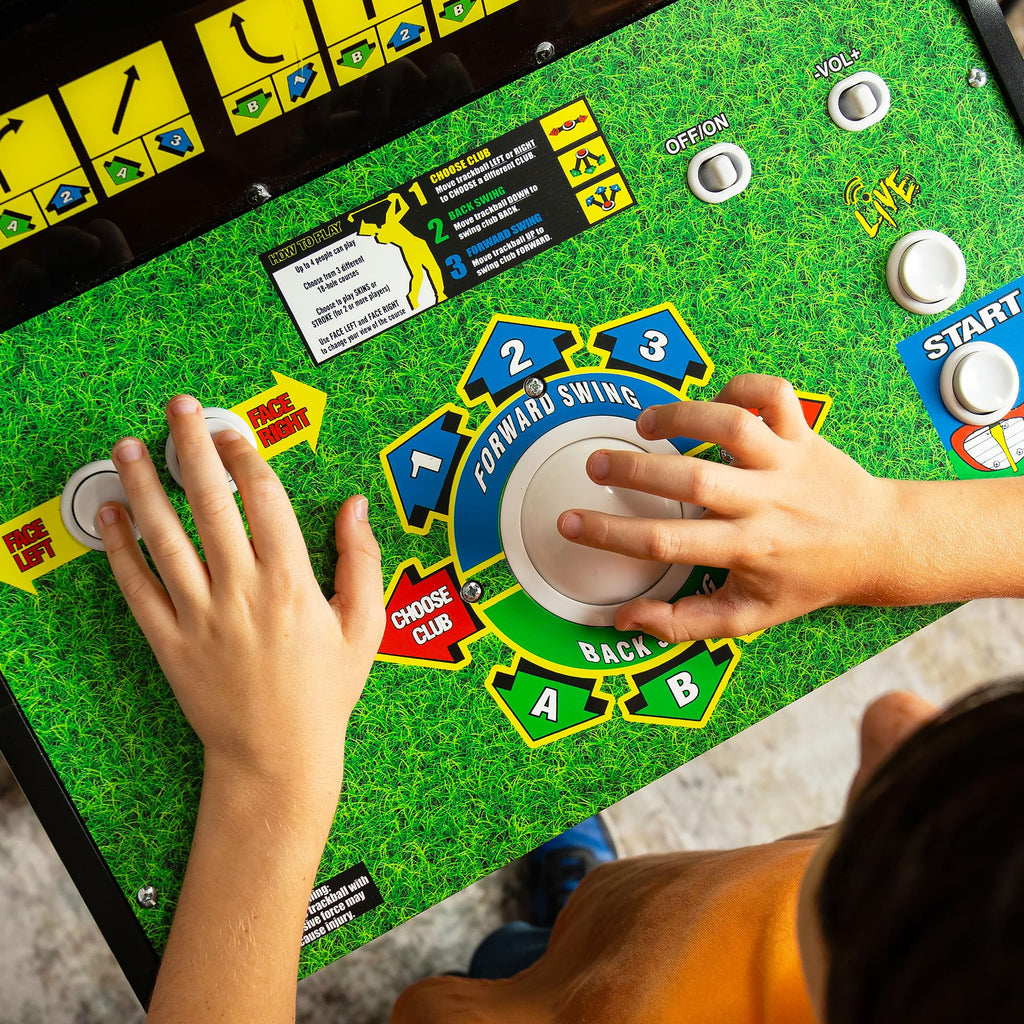 ARCADE1UP Golden Tee 3D Deluxe Arcade Machine, Built for Your Home, Over 5-Foot-Tall Cabinet with 8 Classic Games