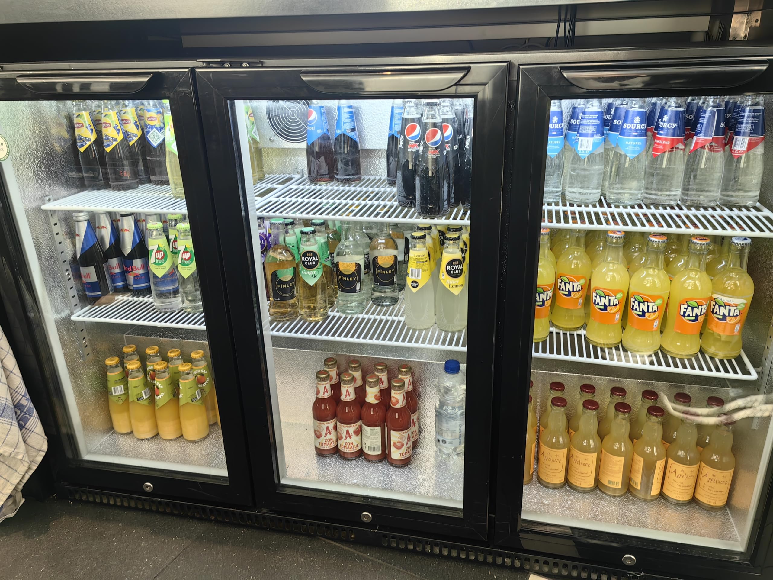 BODEGACOOLER Commercial Beverage Refrigerator with Glass Door,12.5 Cu.Ft Display Merchandiser Drink Refrigerator,Upright Commercial Bar Fridge,Display Drink Cooler,Soft LED Light,Romovable Shelves