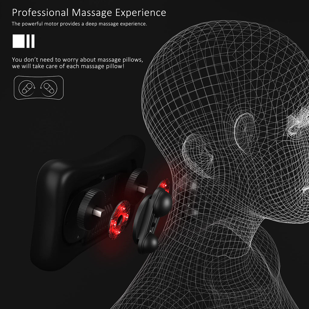 VIKTOR JURGEN Fathers Day Dad Gifts, Shiatsu Back Massager with Heat – Deep Tissue Massage for Neck, Shoulder, Back Pain Relief, Electric Kneading 3D Massage Pillow Gifts for Men Women Mom, Christmas