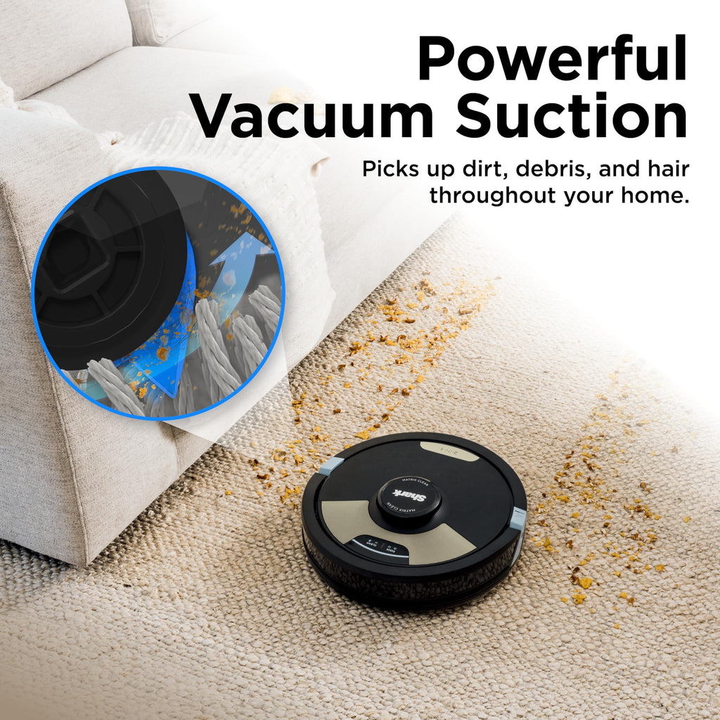 Shark Matrix Clean | Robot Vacuum Cleaner with Powerful Suction for Pet Hair, Rugs, Carpets & Hard Floors | Self-Empty Base | 60-Day Capacity | Voice Control | LiDAR Navigation | Cool Grey | AV2511AE