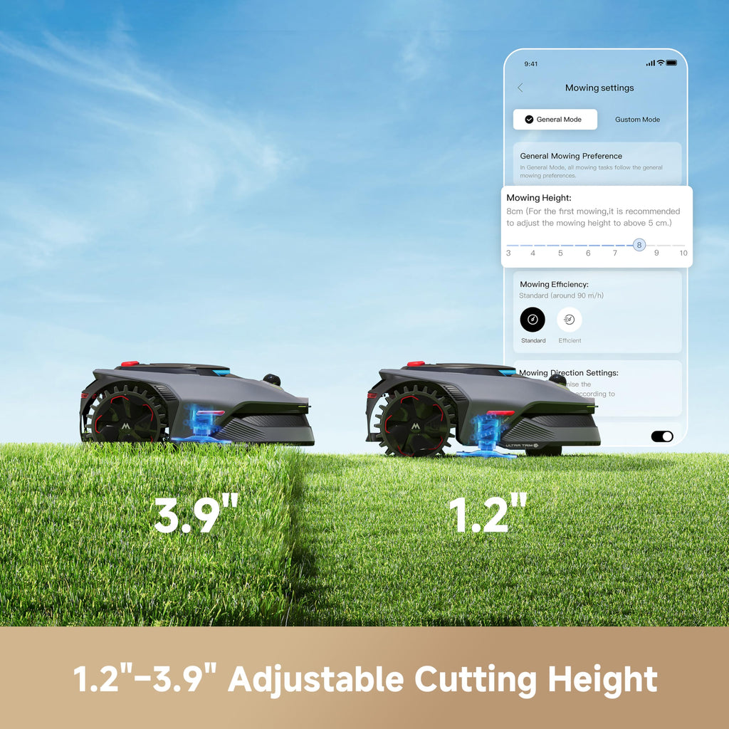 MOVA LiDAX Ultra 2000 Robot Lawn Mower with 4G with Garage for 0.5 Acre, No Wire No RTK+360° 3D LiDAR+AI Vision, 45% Slope, Cut Height 1.2"-3.9", 150 Multi-Zone,Edge Cutting(Garage Shipped Separately)